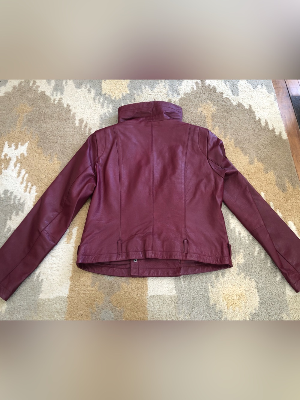 Newport News Vintage Genuine Leather Dark Red Jacket Women’s Sz 12 Gorgeous! - Picture 7 of 16